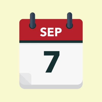 Calendar icon showing 7th September