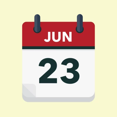 Calendar icon showing 23rd June
