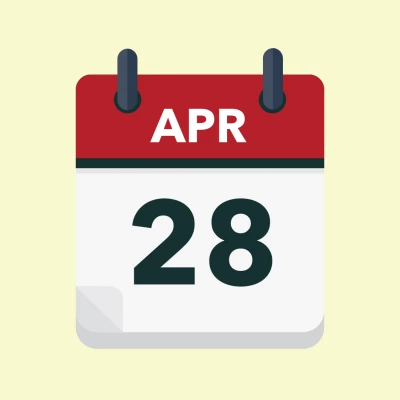 Calendar icon showing 28th April