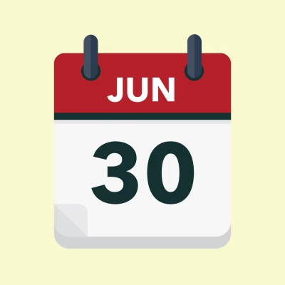 Calendar icon showing 30th June